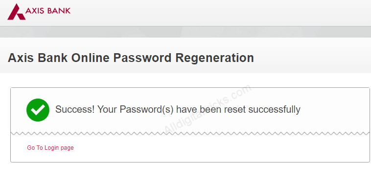 Axis bank net banking forgot password reset online