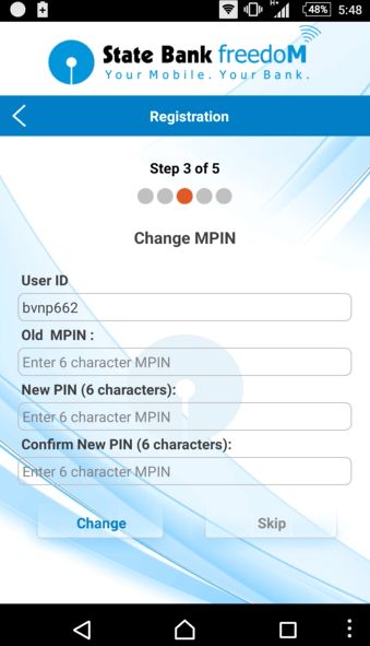 sbi freedom register