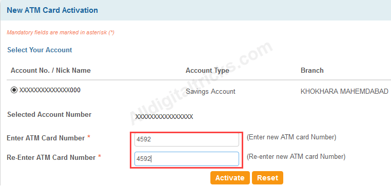 activate sbi atm debit card online