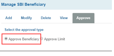 SBI Net Banking add beneficiary