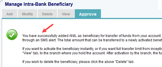 sbi to sbi money transfer through net banking