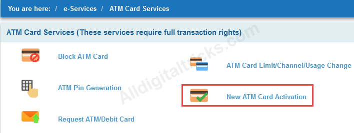 sbi card activate online