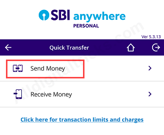 SBI Quick transfer send money without add beneficiary