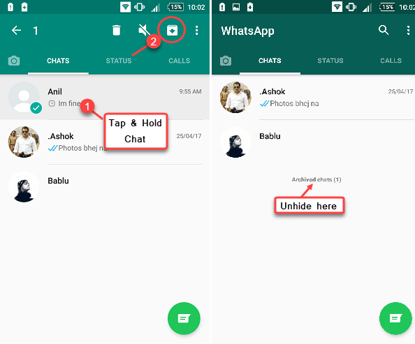 whatsapp archive chat