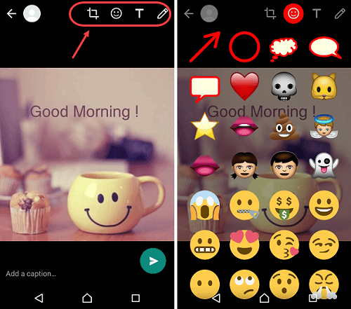 whatsapp edit photo