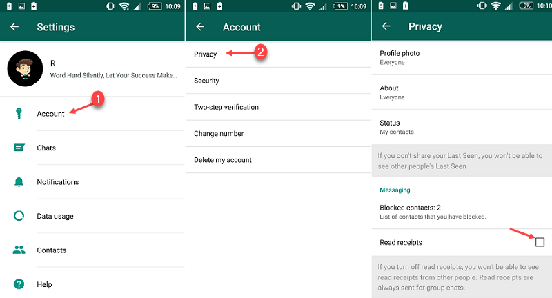 whatsapp read receipts