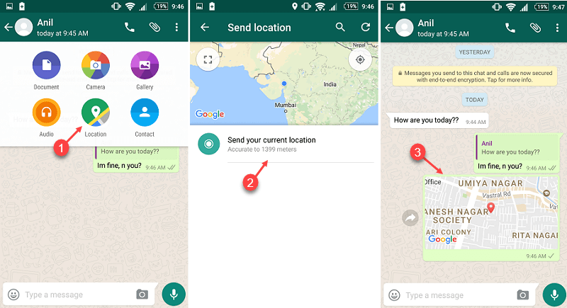 whatsapp share location
