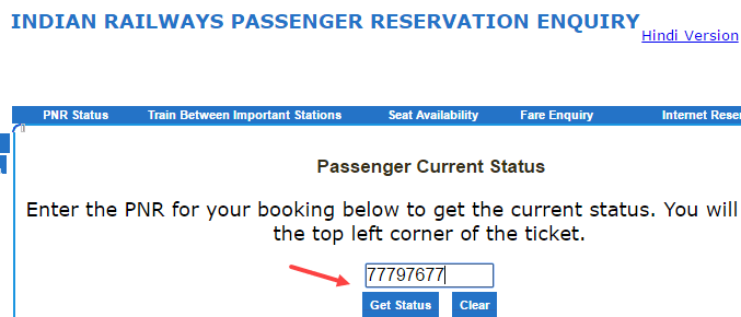 check pnr status