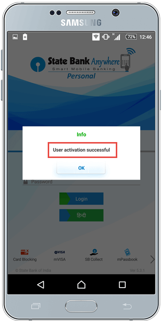 SBI anywhere first time login