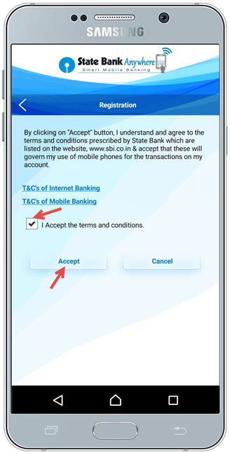 SBI anywhere first time login