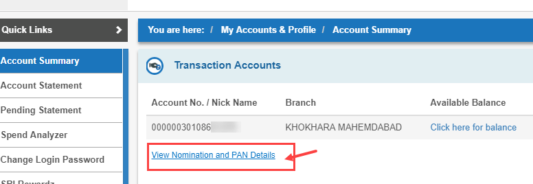 SBI net banking CIF number