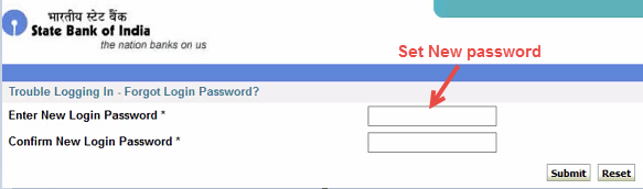 sbi netbanking password reset using atm card