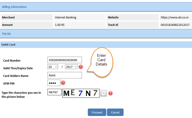 sbi netbanking password reset using atm card