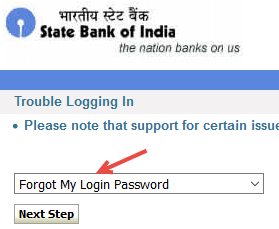 sbi netbanking password reset using atm card