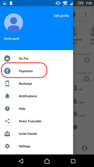 truecaller send receive money UPI