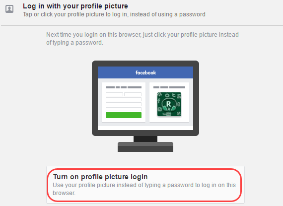 facebook login with profile picture