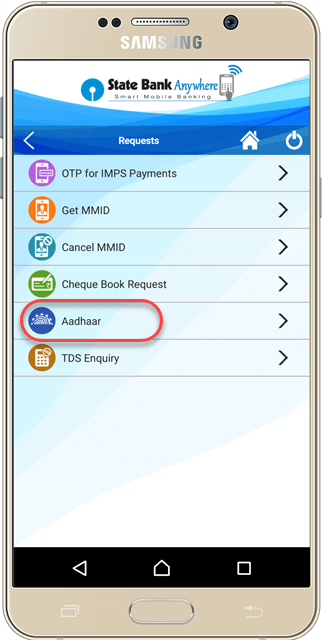 link aadhaar card to sbi account