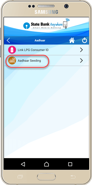 link aadhaar card to sbi account