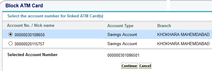 block sbi atm debit card