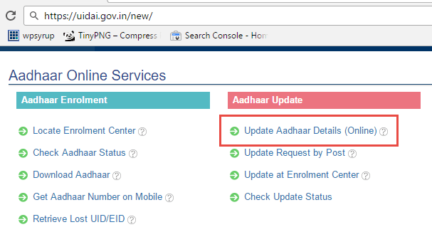 change update aadhaar card