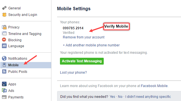 set username facebook