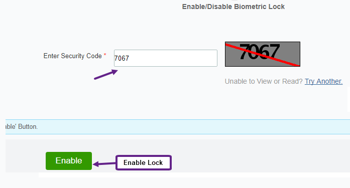 Lock Unlock Aadhaar biometric data