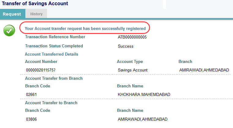 SBI account transfer online 