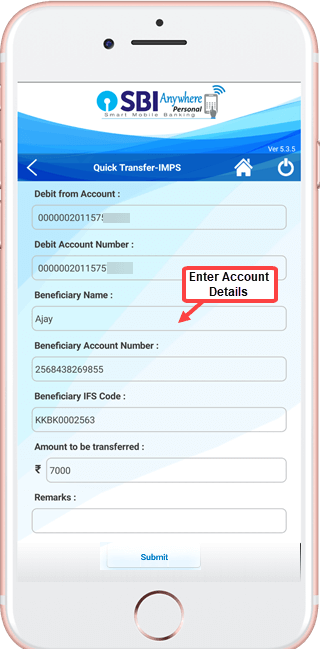 sbi anywhere send money
