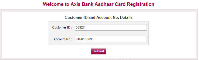 Axis bank link aadhaar