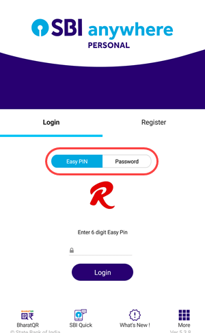 sbi anywhere pin login