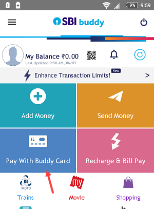 generate sbi  buddy card