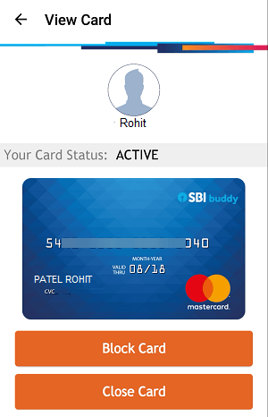 generate sbi  buddy card