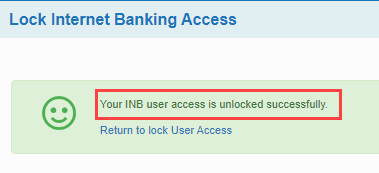 Lock/Unlock SBI Internet Banking online