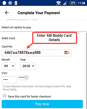 send/transfer sbi buddy money to paytm