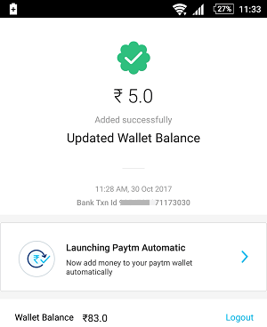 send/transfer sbi buddy money to paytm