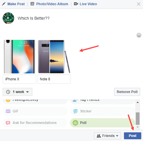 facebook poll