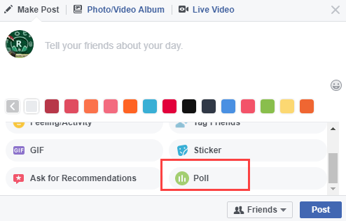 facebook poll