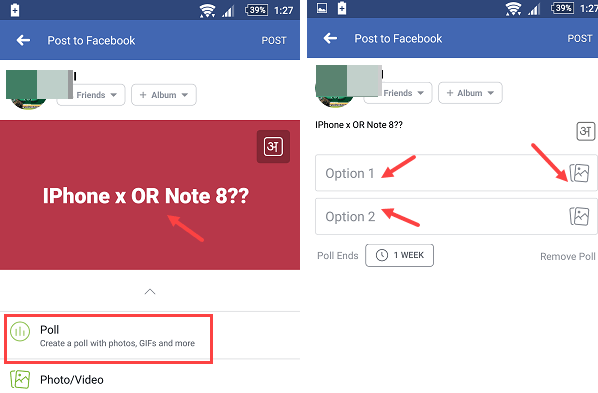 facebook poll