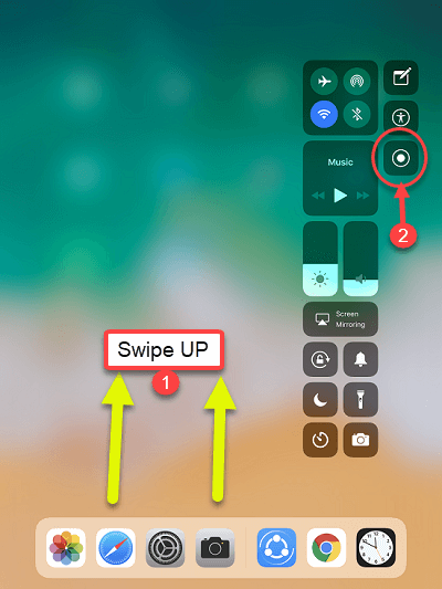 record screen iphone ipad ios11