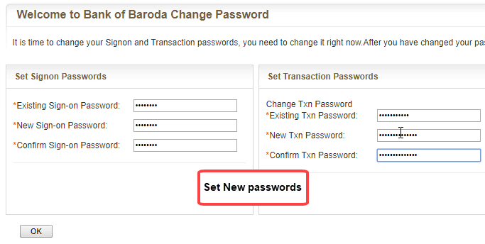 bank of baroda net banking register online