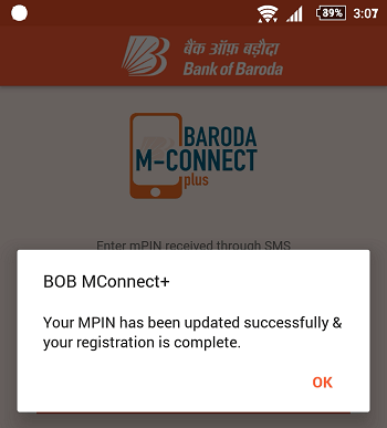 bank of baroda m connect plus registration activation