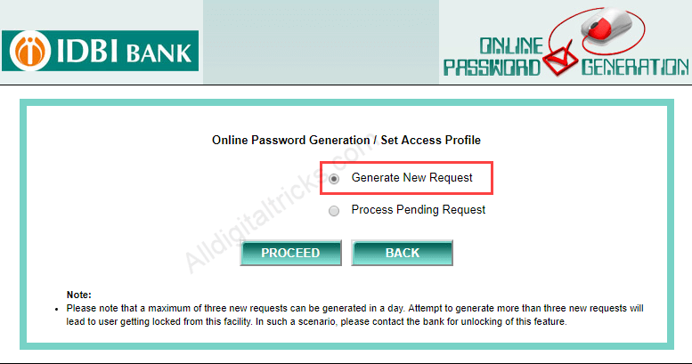 IDBI Bank net banking activate online
