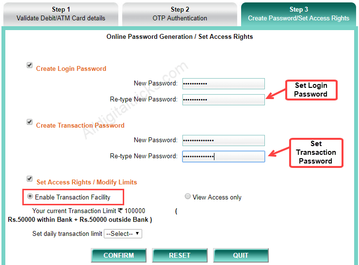 IDBI Bank net banking activate online