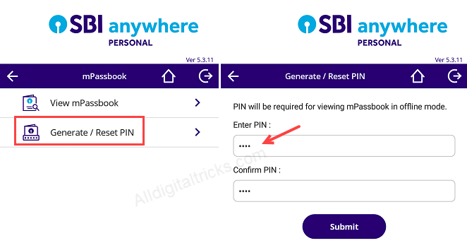 how to use sbi mpassbook
