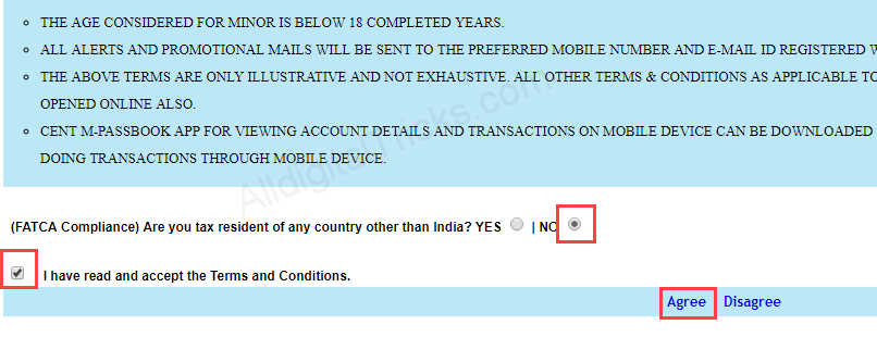 Central bank of India online account open