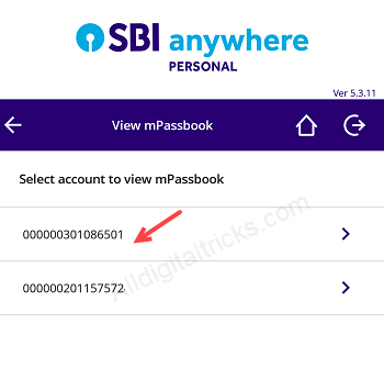 how to use sbi mpassbook