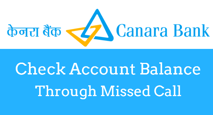 canara bank account balance check by missed call