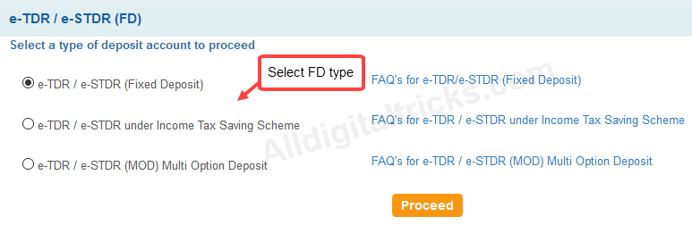 open sbi fixed deposit online