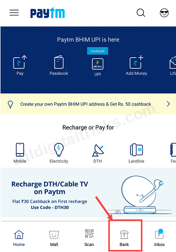 order physical debit card paytm payments bank