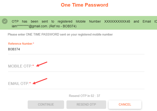 reset bank of baroda login password